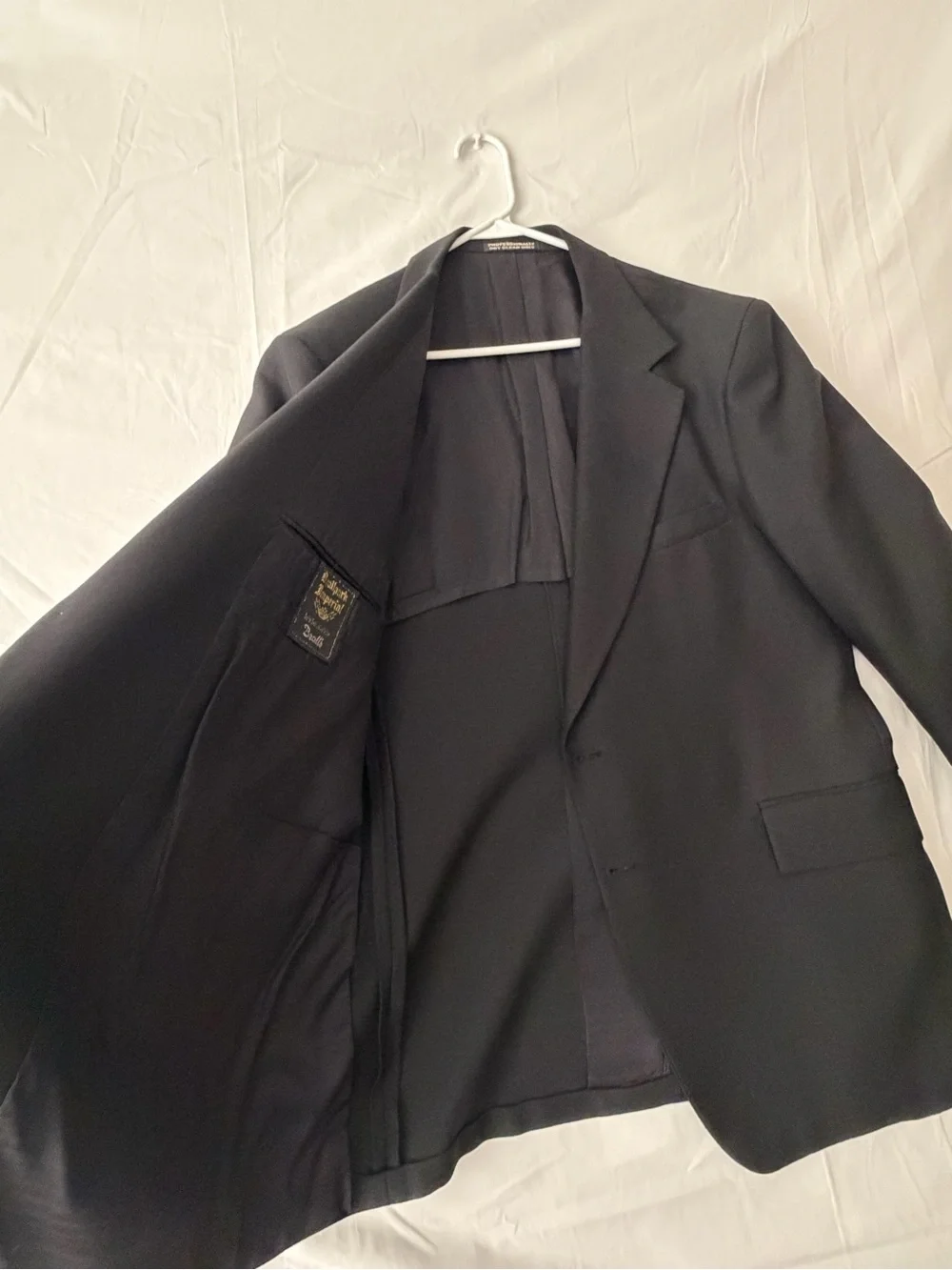 Beallpark Imperial Mens Black Blazer Jacket 2-Button Notch Lapel (A661)